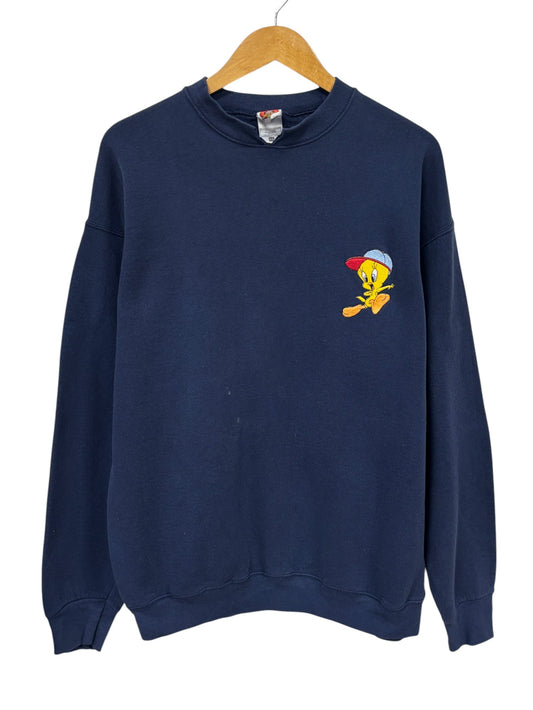 Vintage 90's Looney Tunes Tweety Bird Embroidered Sweater Size XL