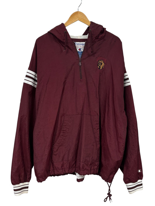 Vintage 90's Montana Grizzlies Quarter Zip Windbreaker Jacket Size XXL