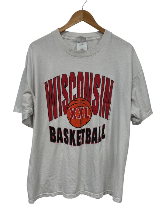 Vintage Wisconsin Basketball NCAA Graphic Tee Size XL