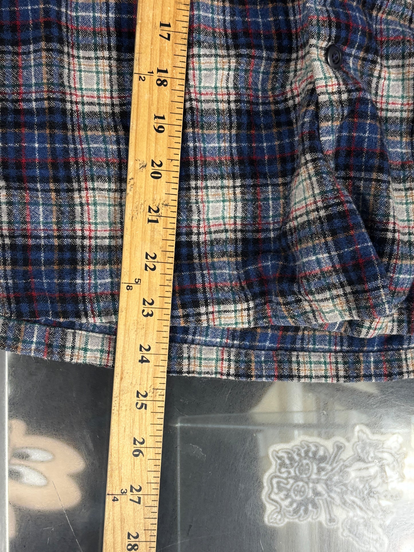 Vintage Pendleton Blue Wool Board Shirt Size Medium