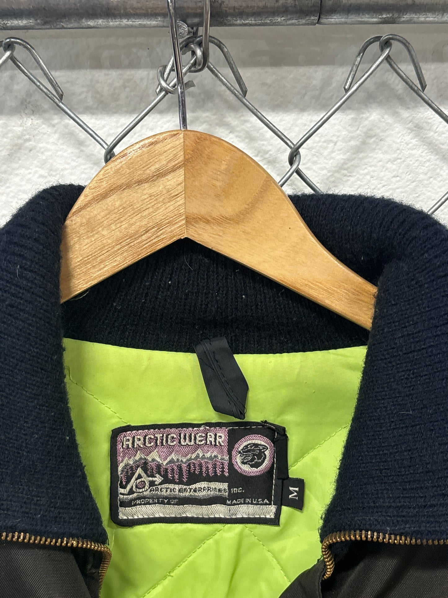 Vintage 90's Arctic Cat Wear Black Winter Jacket Size Medium