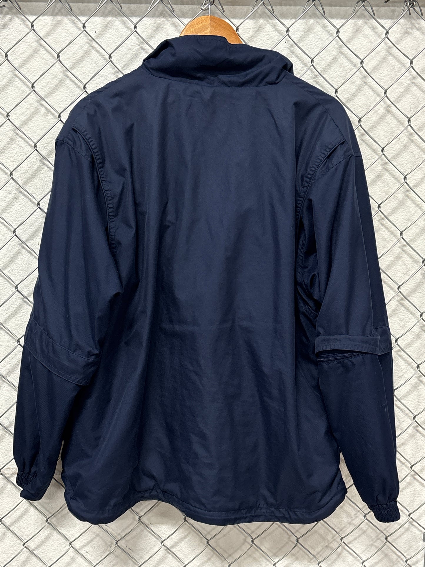 Vintage Chevrolet Logo Blue Windbreaker Jacket Size Medium