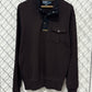 Vintage Polo Ralph Lauren Brown Snap Neck Sweater Size XL