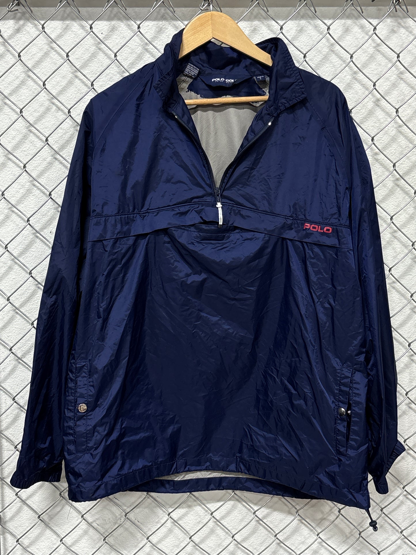 Polo Ralph Lauren Golf Blue Windbreaker Jacket Size Large