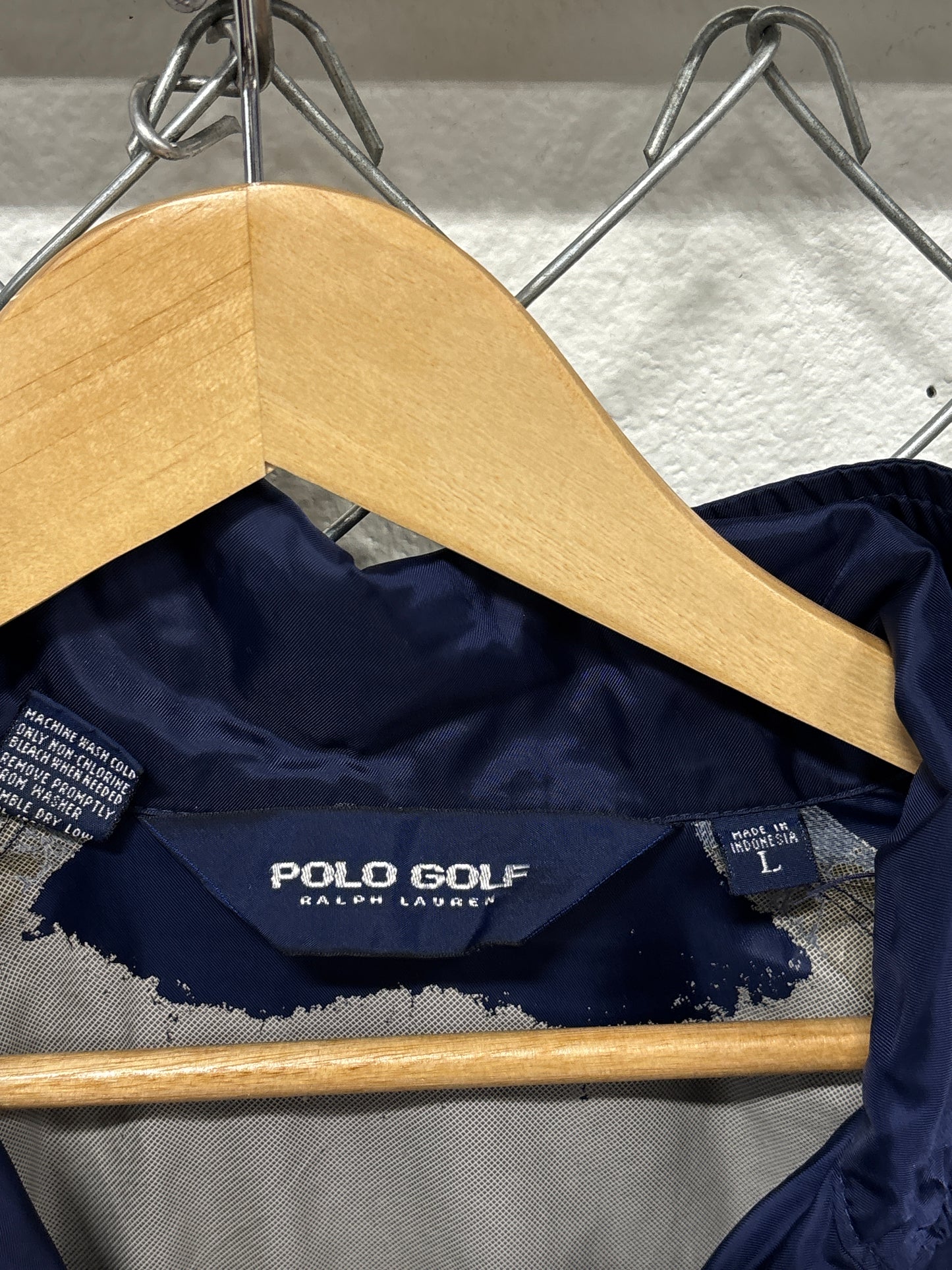Polo Ralph Lauren Golf Blue Windbreaker Jacket Size Large