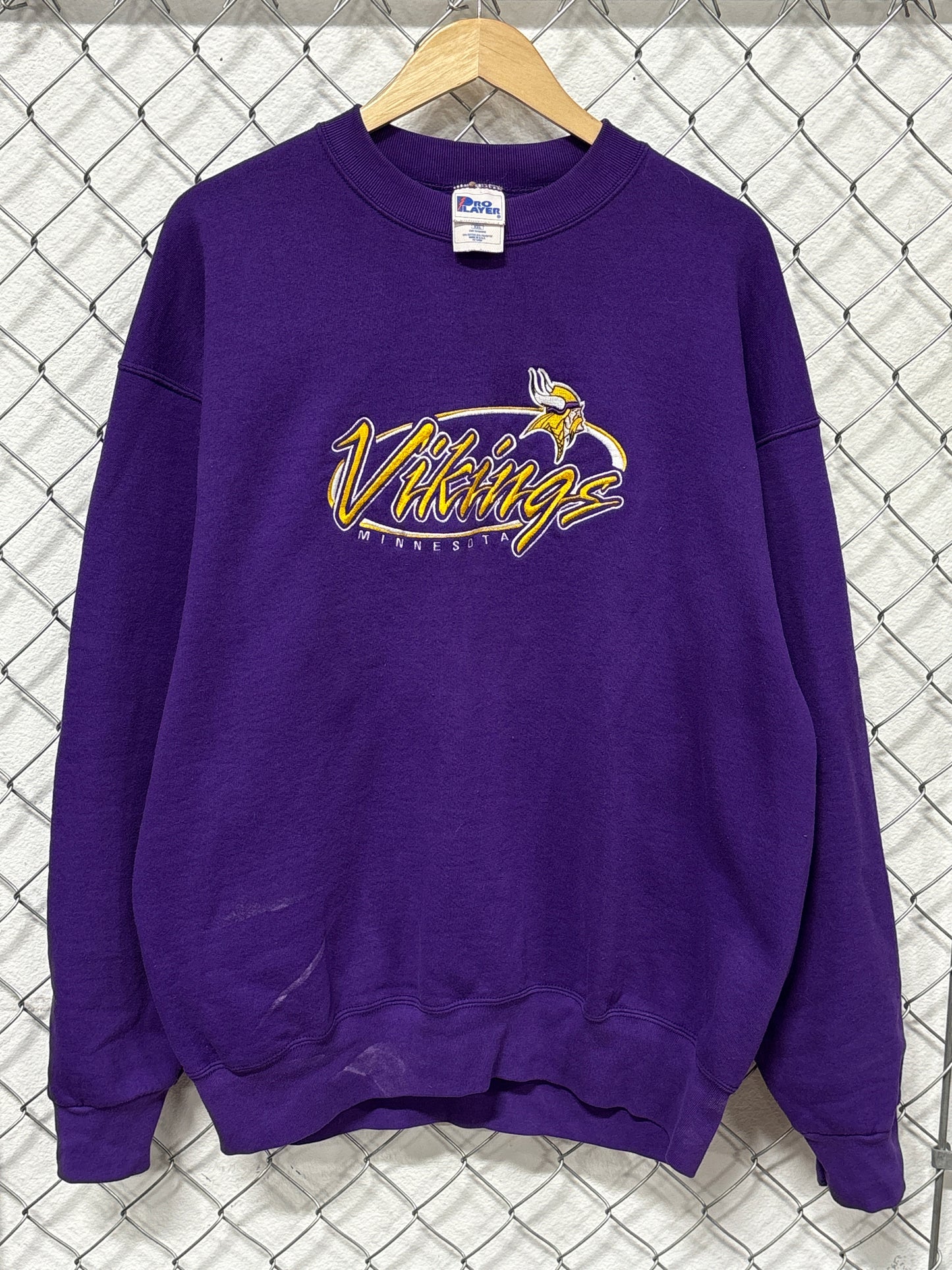 Vintage 90's Minnesota Vikings NFL Logo Purple Sweater Size XXL