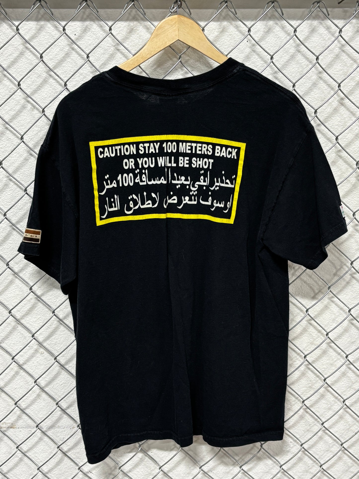 Vintage Y2K Baghdad Iraq US Military Stay Back Graphic Tee Size Large