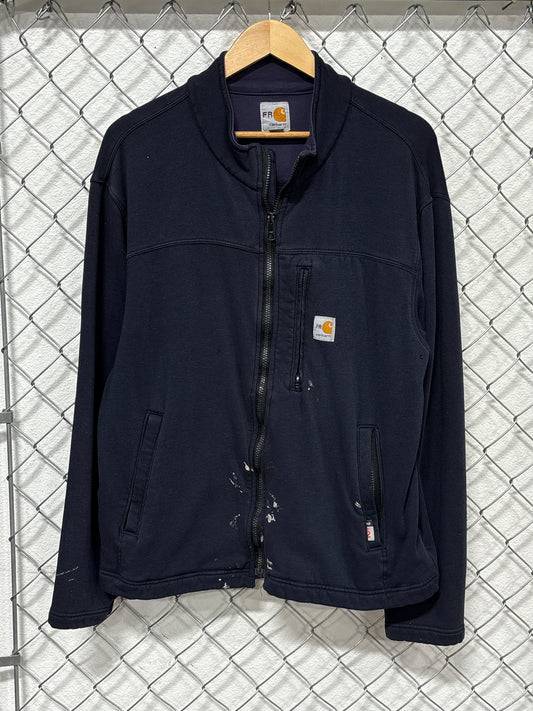 Carhartt FR Distressed Full Zip Sweater Size Large
