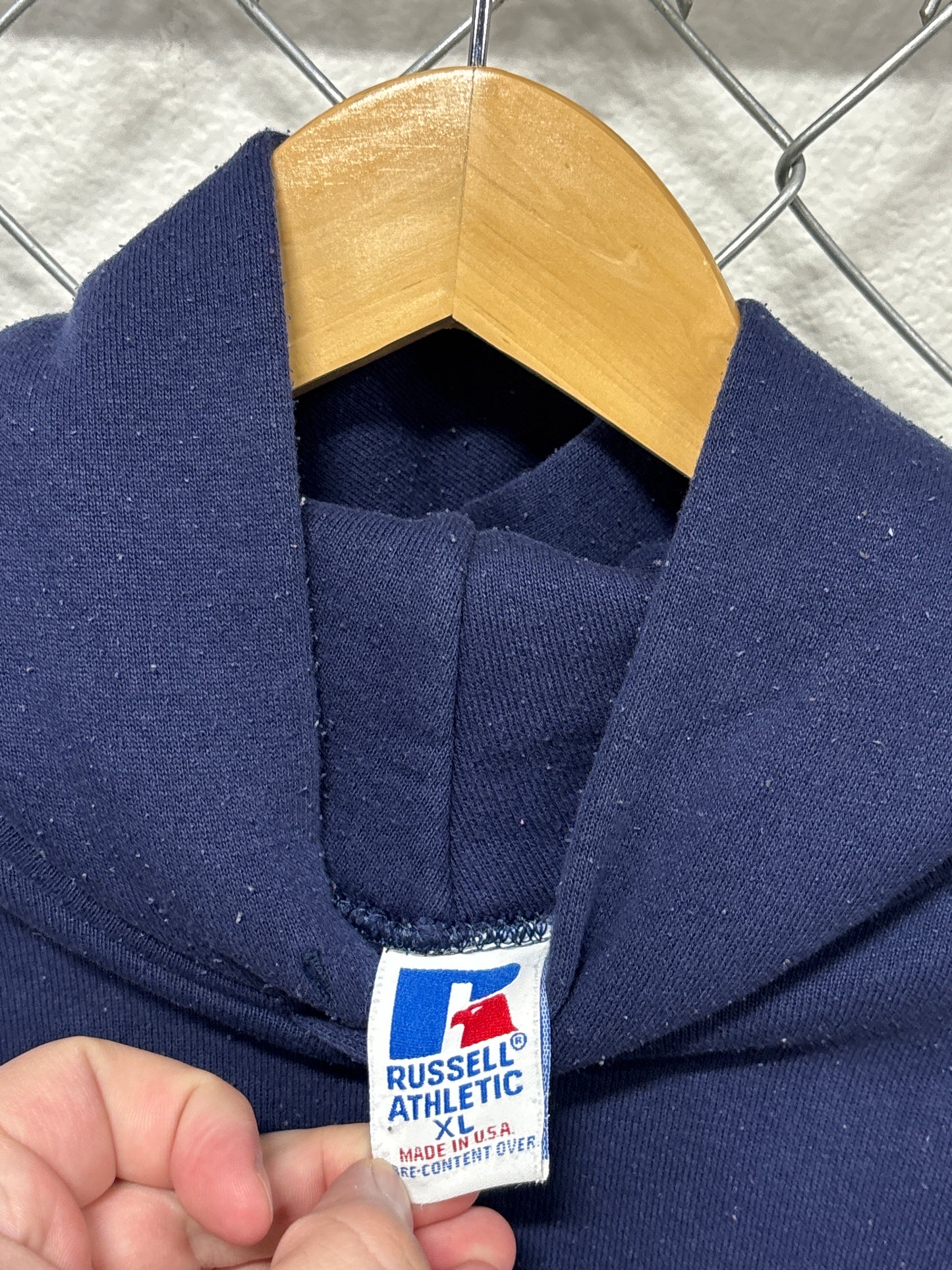 Vintage 90's United States Crest Navy Blue Hoodie Size XL