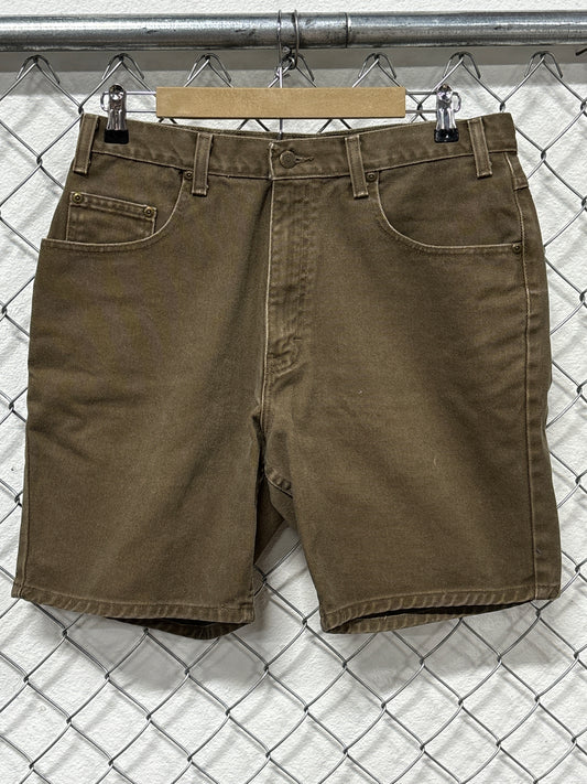 Vintage Eddie Bauer Brown Denim Shorts Size 32