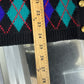 Vintage 90's Argyle Pattern Button Up Vest Size Large