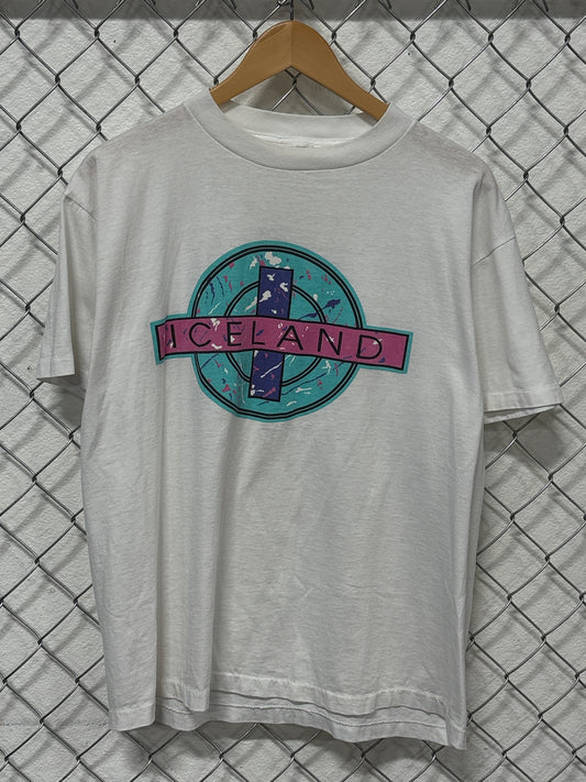 Vintage 90's Iceland Graphic Tee Size Large