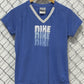 Vintage Y2K Women's Nike Spellout V Neck Tee Size Large