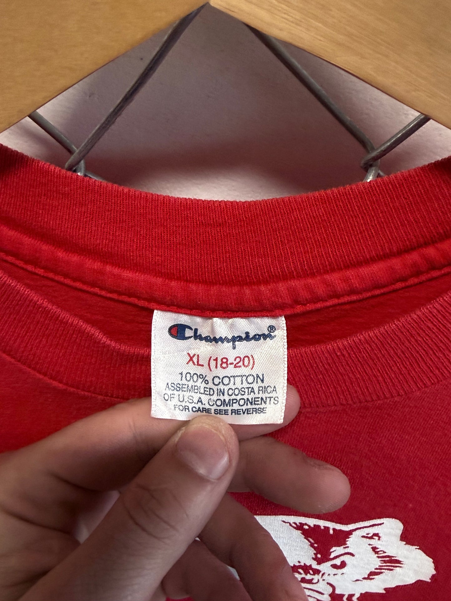 Vintage Wisconsin Badgers Collegiate Mascot Graphic Tee Size XL