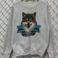 Vintage 90's Timber Wolf Canis Lupus Nature Crewneck Sweater Size XL