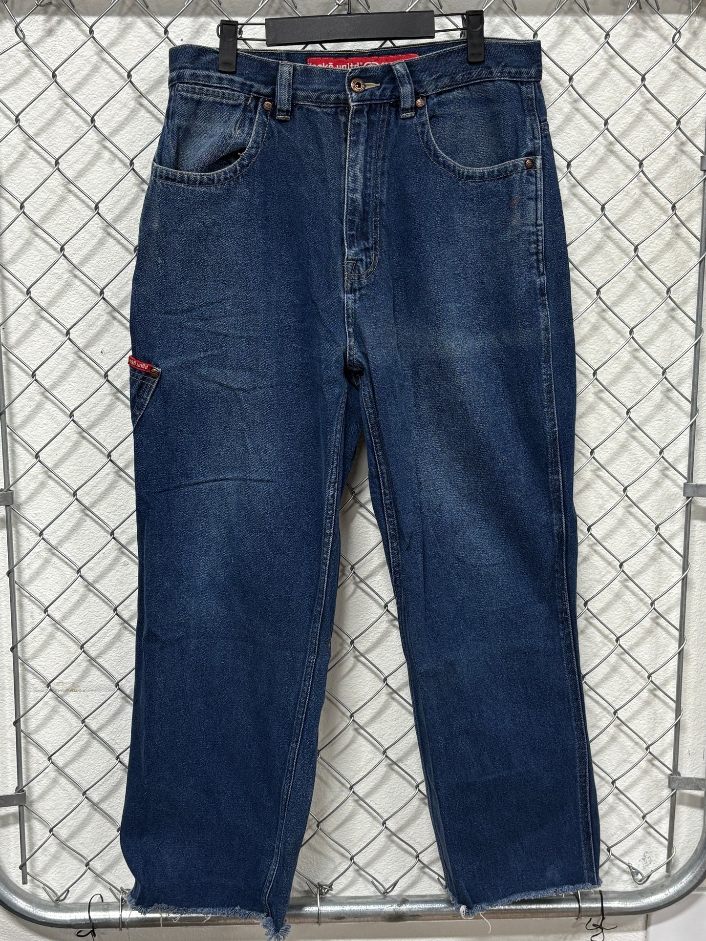 Vintage Y2K Ecko Foundry Denim Cargo Jeans Size 32x27