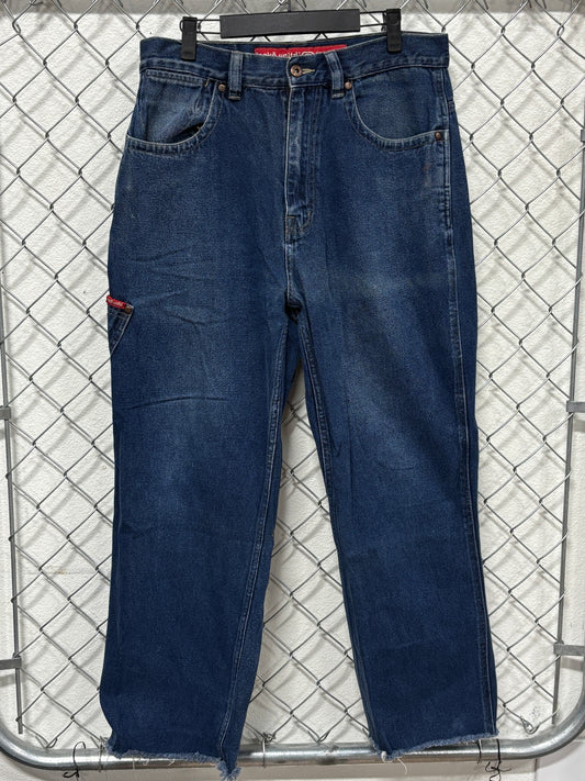 Vintage Y2K Ecko Foundry Denim Cargo Jeans Size 32x27