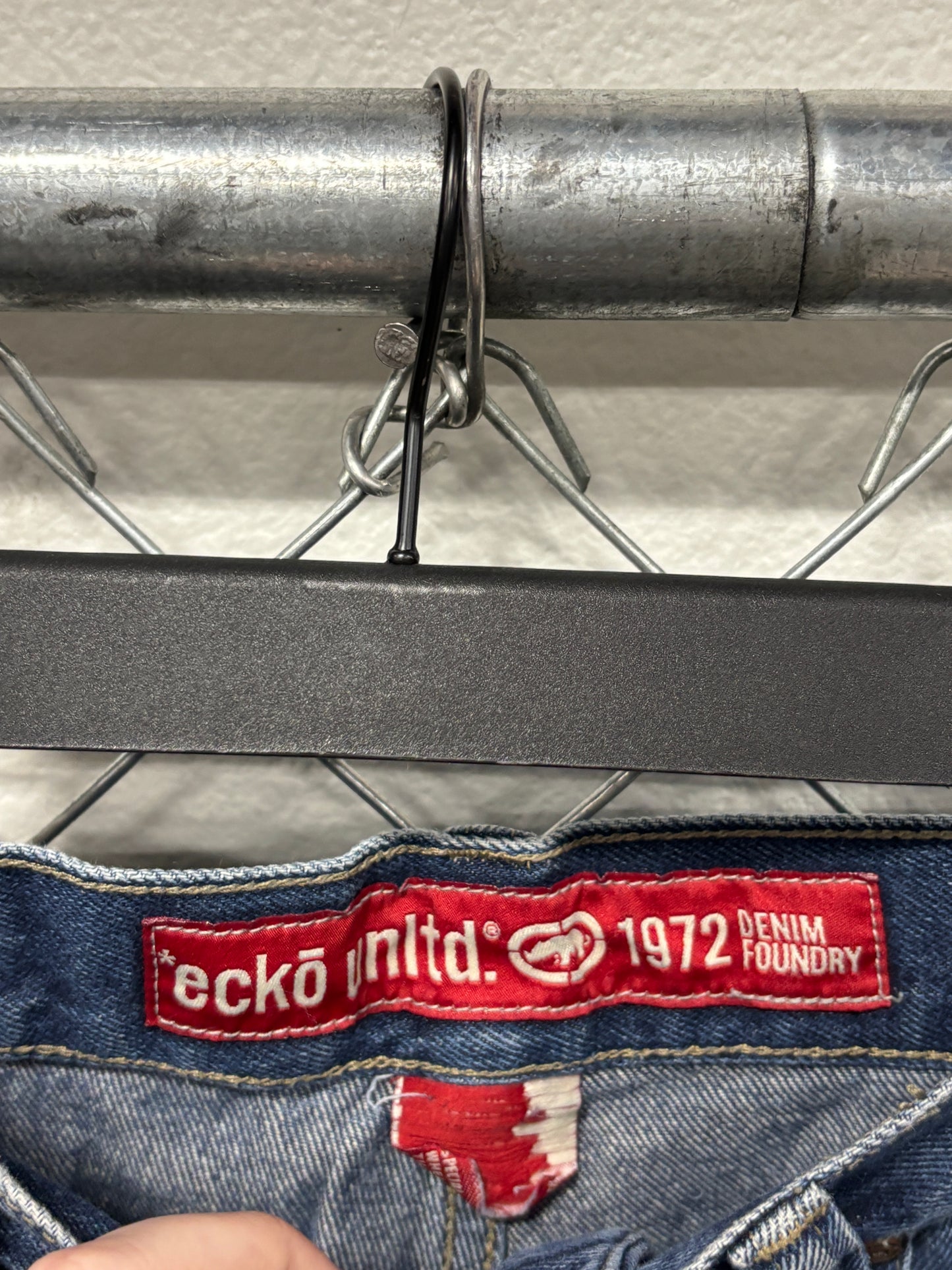 Vintage Y2K Ecko Foundry Denim Cargo Jeans Size 32x27