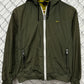 Vintage Y2K Olive Green Nike Zip Up Windbreaker Jacket Size Medium