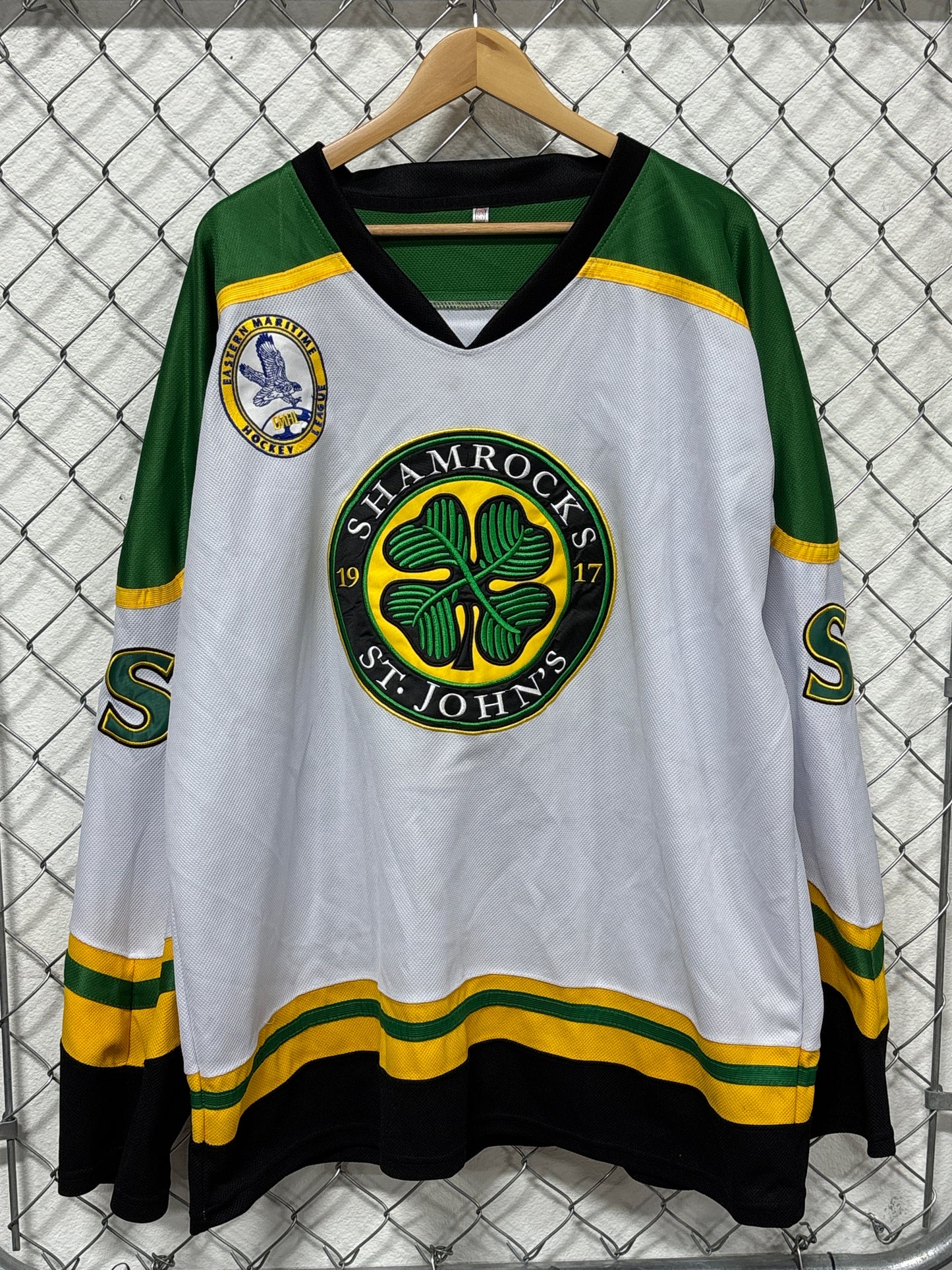 Vintage Eastern Maritime Hockey League St John's Shamrocks Jersey Size 3XL
