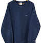 Vintage 90's Nike Navy Blue Small Embroidered Swoosh Sweater Size XL