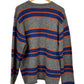 Abercrombie and Fitch Grey Blue Striped Sweater Size XL