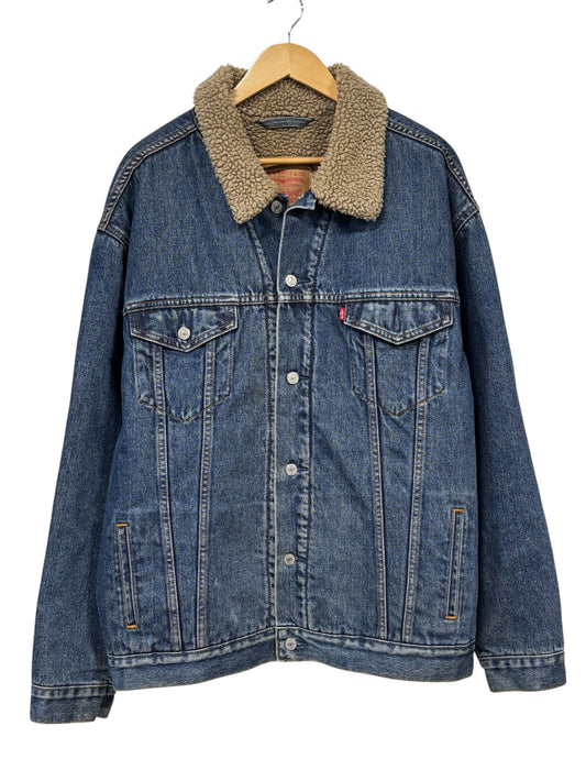 Levi's Sherpa Lined Denim Trucker Jacket Size XXL