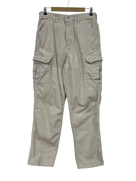 Vintage Carhartt B114 Tan Cargo Carpenter Work Pants Size 32x34