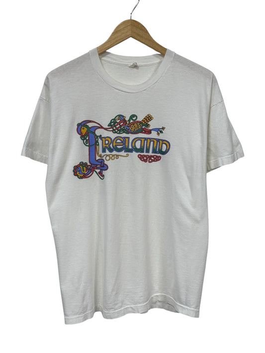 Vintage 90's Ireland Nature Graphic Tee Size XL