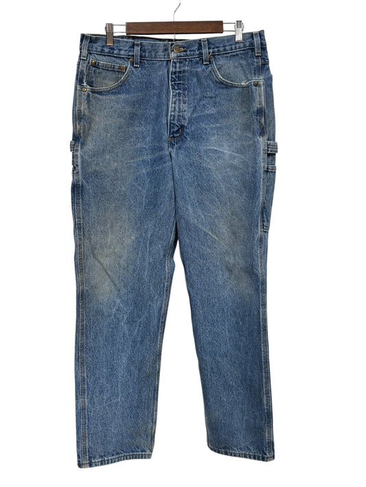 Carhartt Denim Dungaree Carpenter Jeans Size 34x32