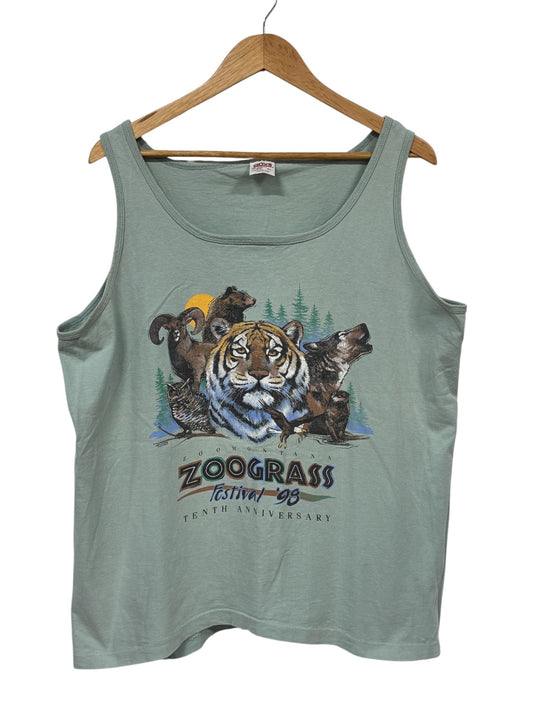 Vintage 1998 Montana Zoo Grass Festival Nature Tank Top Size XL