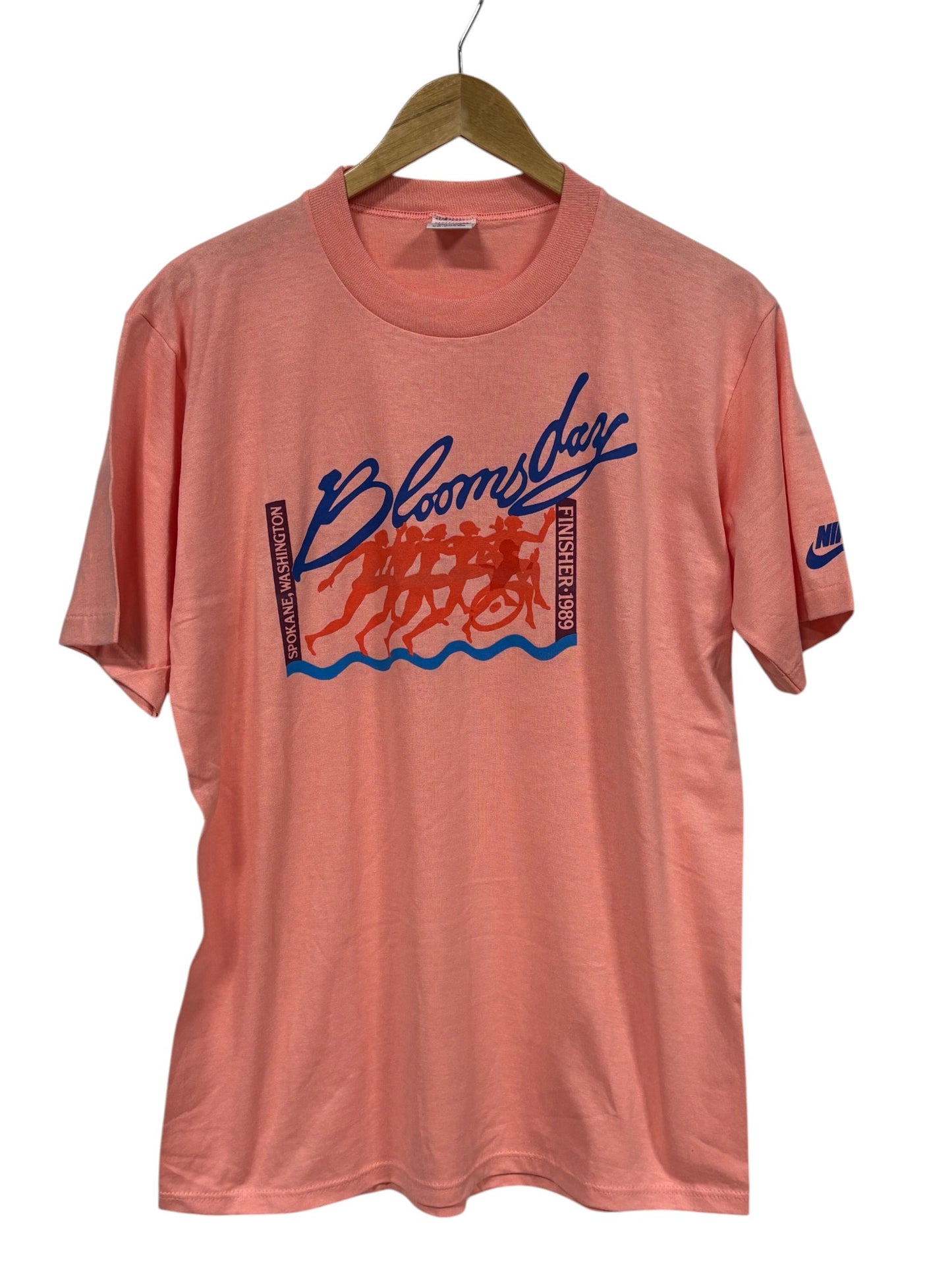 Vintage 1989 Nike Bloomsday Marathon Spokane Washington Tee Size Medium