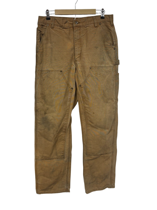 Vintage Carhartt Double Knee Brown Carpenter Pants Size 35x34