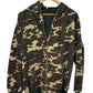 Vintage 90's Thermal Lined Woodland Camo Zip Up Hoodie Size Large