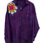 Vintage 90's Pepe Purple Tie Dye Button Up Shirt Size Large
