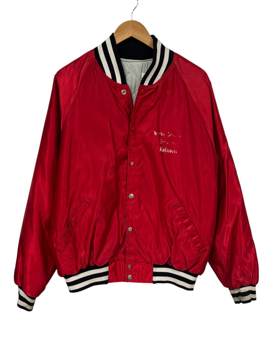 Vintage 80's Montana USA Amateur Boxing Red Bomber Jacket Size XL
