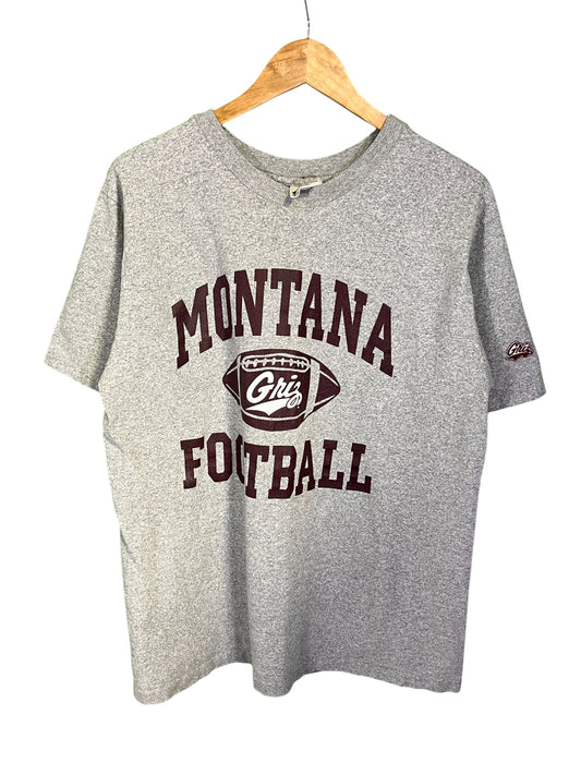 Vintage 90's University of Montana Grizzlies Football Graphic Tee Size Large
