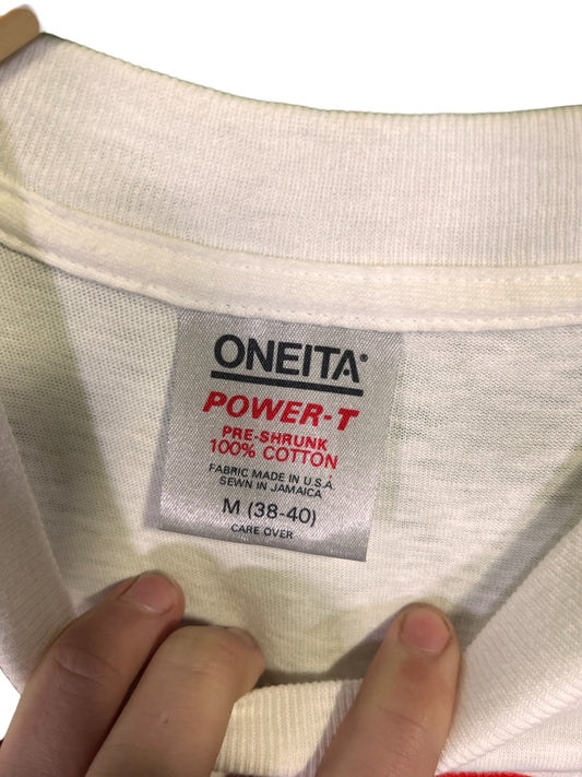 Vintage 90's Oneita Power-T America Bald Eagle Graphic Tee Size Medium