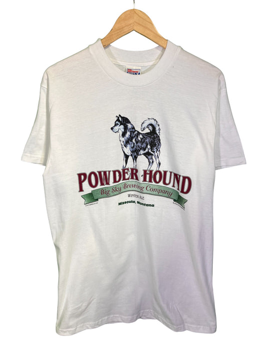 Vintage Big Sky Montana Powder Hound Brewing Company Tee Size Medium
