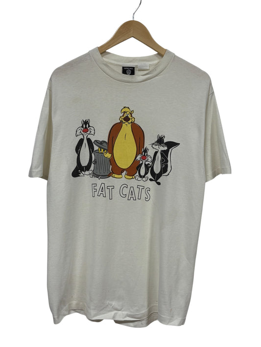 Vintage 90's Warner Brothers Fat Cats Looney Tunes Cartoon Tee Size Medium