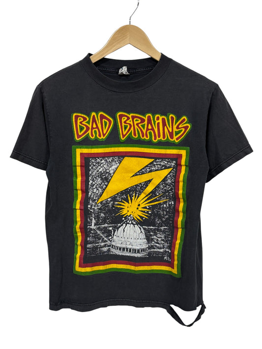Vintage Bad Brains Hardcore Punk Band Logo Distressed Tee Size Small