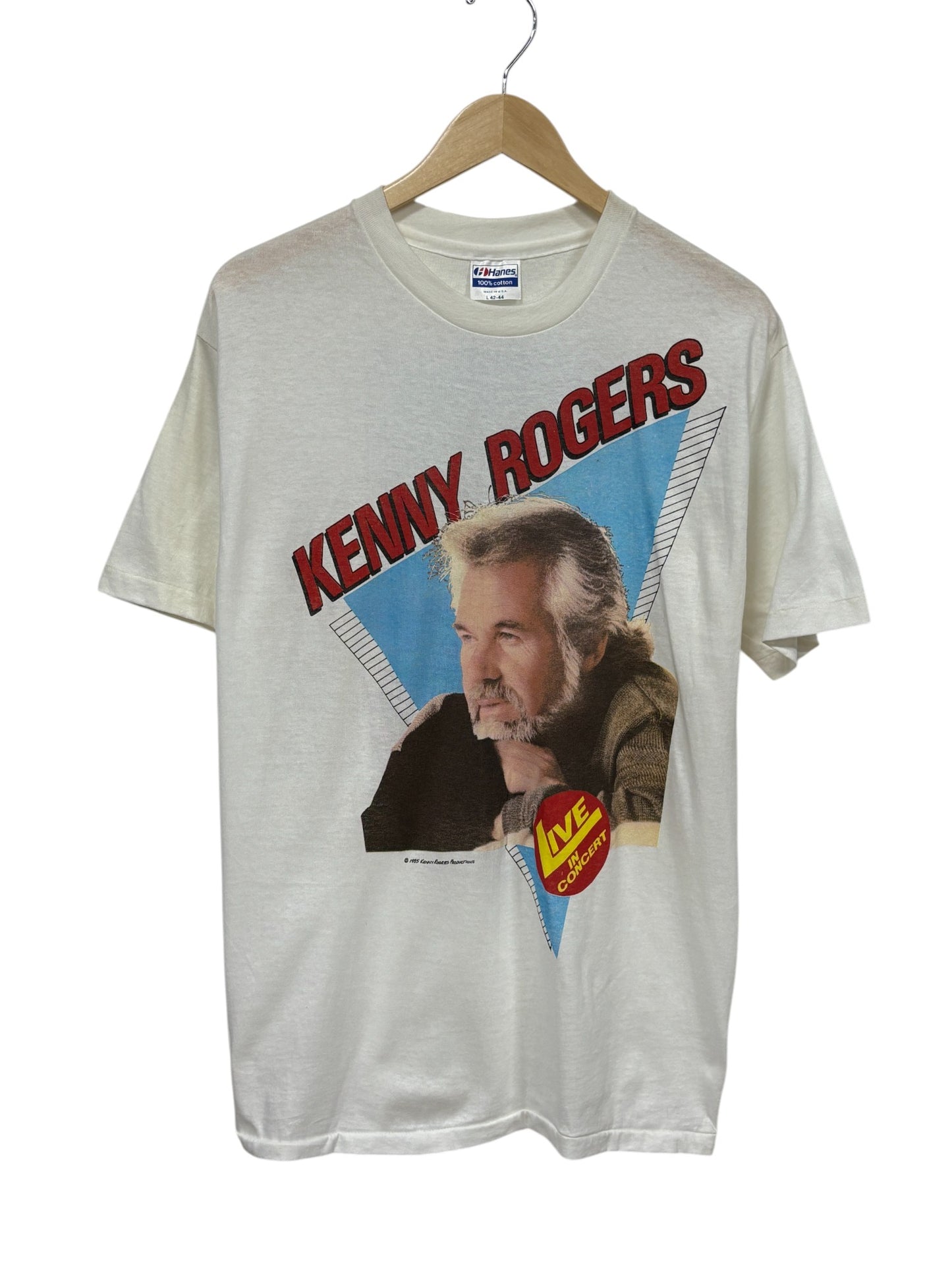 Vintage 1986 Kenny Rogers Live In Concert The Gambler Promo Tee Size Large