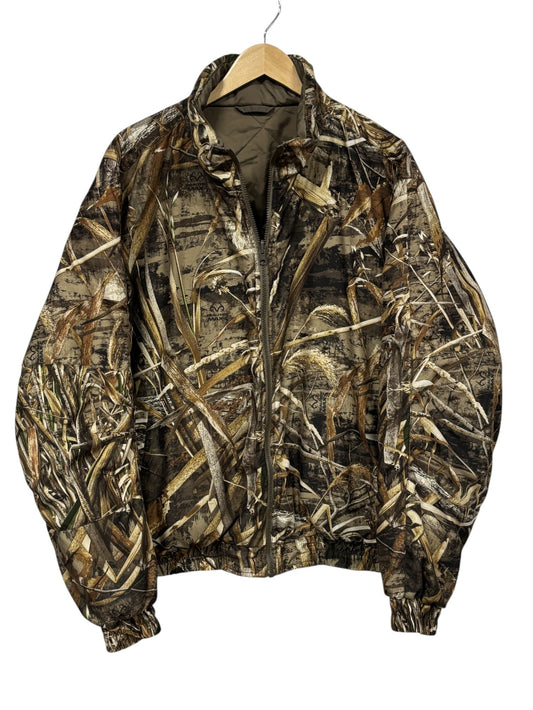 Vintage Realtree Camo Reversible Woodland Camo Hunting Jacket Size XL