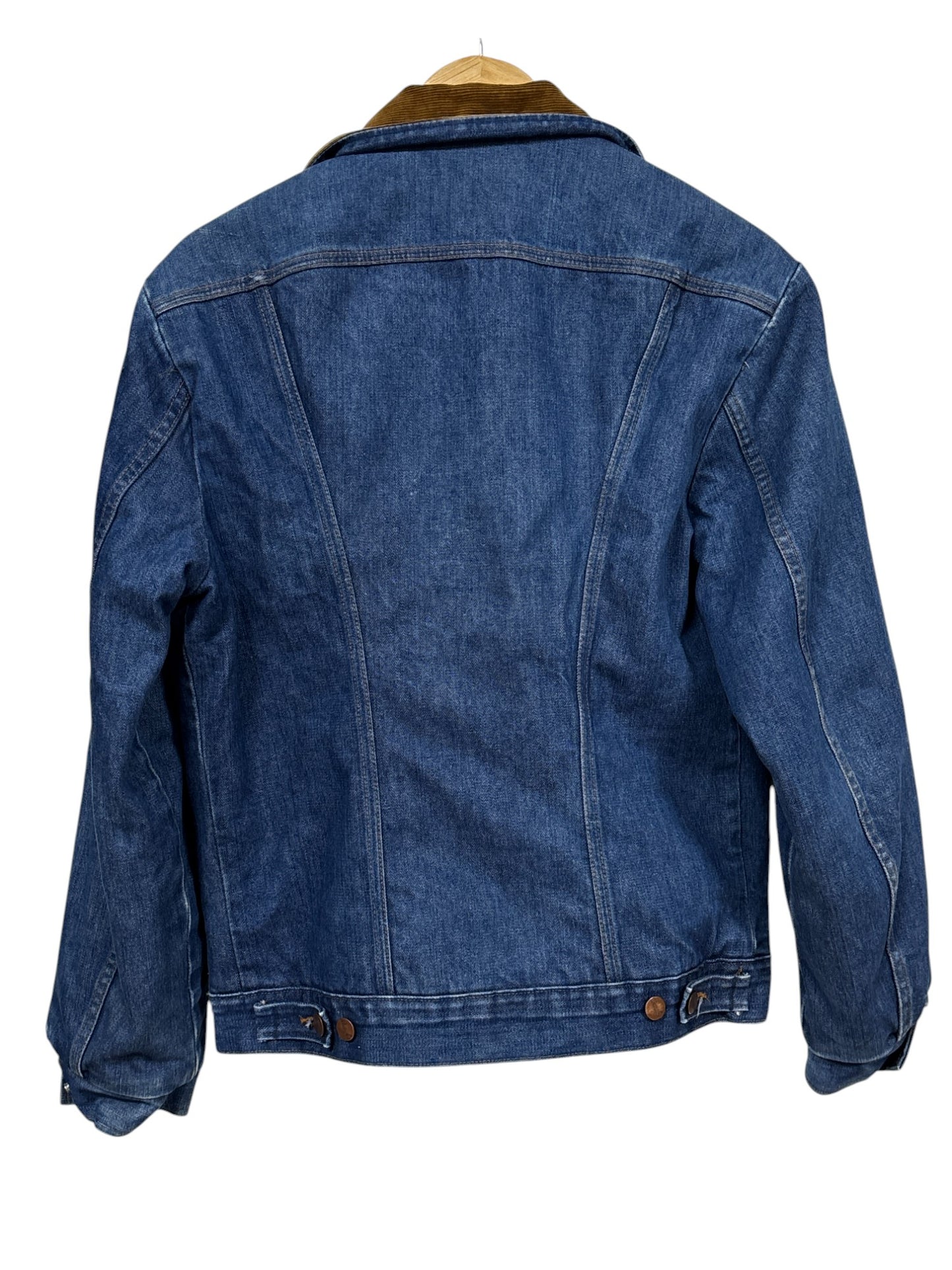 Vintage 70's Wranger No Fault Denim Blanket Lined Trucker Jacket Size Large