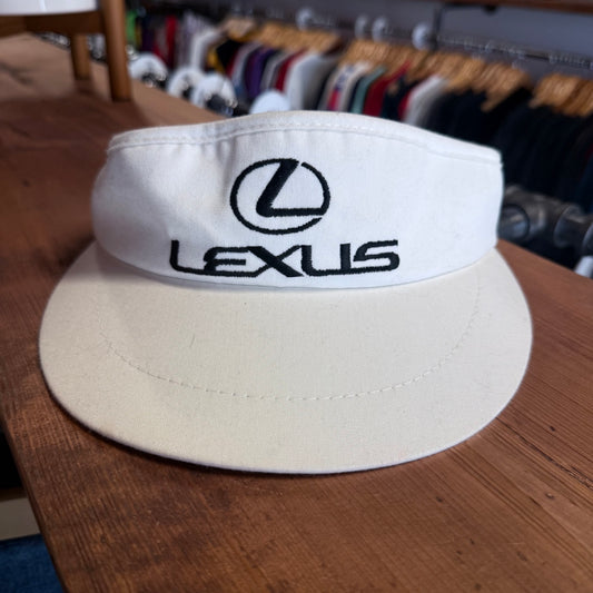 Vintage 90's Lexus Logo White Visor Hat