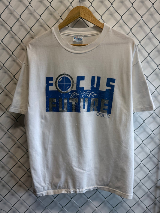 Vintage 90's Focus on the Future Science Graphic Tee Size Large