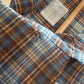Vintage Big Mac Distressed Plaid Button Up Long Sleeve Shirt Size XL