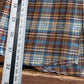 Vintage Big Mac Distressed Plaid Button Up Long Sleeve Shirt Size XL