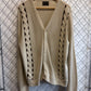 Vintage 70's Career Club Virgin Acrylic Knit Cardigan Size Large