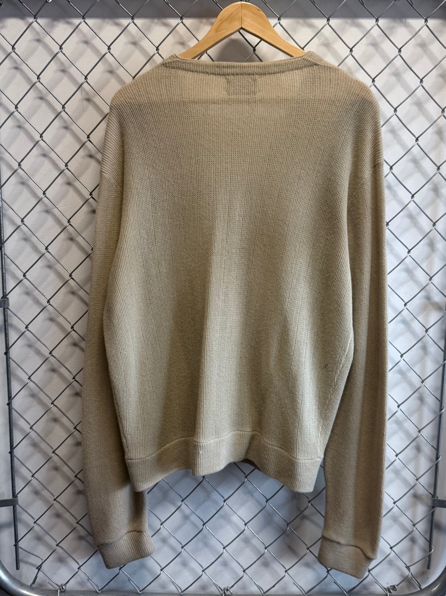 Vintage 70's Career Club Virgin Acrylic Knit Cardigan Size Large